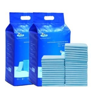 Disposable Baby Changing Mats Pack Of 60 Blue-(60×90)