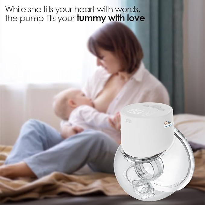 Electric Breast Pumps Hands-Free Wearable with Storage Box,- Low Noise, Touch Control LED Display | Wireless & Rechargeable | 24mm Single Pump Portable & Convenient Breastfeeding Pump for Moms - Image 3